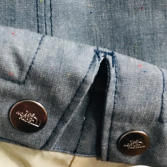 The North Face Dryvent Women Heather Blue Hooded Trench Rain Coat Jacket X Large - Picture 12 of 15